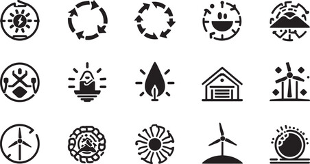 Vehicle and Transportation Icon Set Featuring Logistics Travel Public Transit and Automotive Symbols in Black Glyph Style © rofikgraph24
