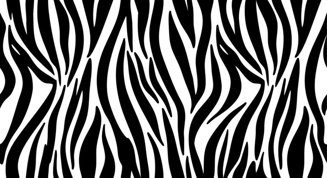 Zebra stripes pattern, black and white animal print