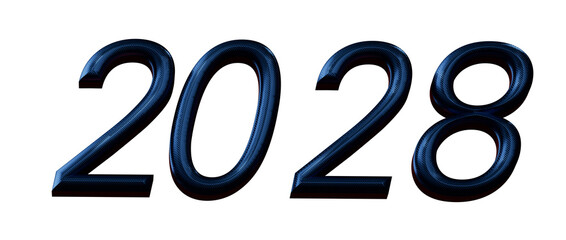 2028 text design with a dark blue texture. Perfect for new year greetings, events, and festive promo © vegefox.com
