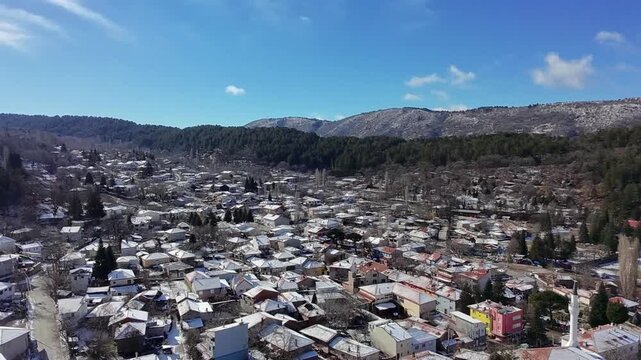 Bozdag Village in Snowy Mount Tmolus, Lydian Empire Cradle Near Sardis Birgi Manisa Turkey