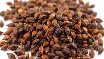 Obraz premium Close-up of whole grains of paradise seeds in natural light