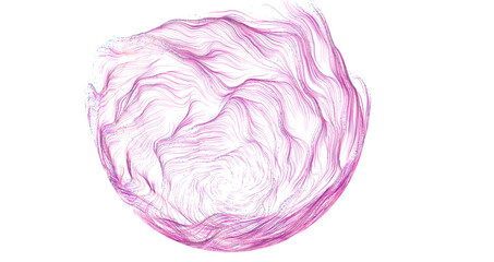 Obraz premium Abstract design of flowing pink lines on white. Perfect for backgrounds and modern design.