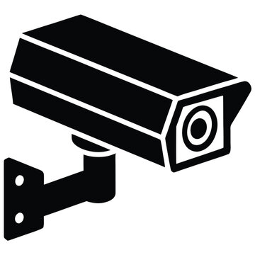 Security camera on white background illustration