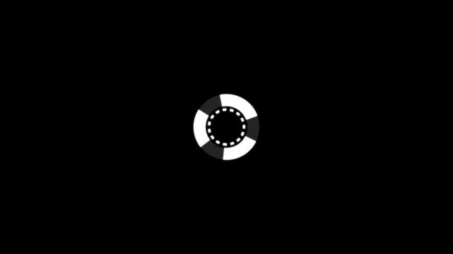 Futuristic HUD Loading Circle Animation with Alpha Channel
