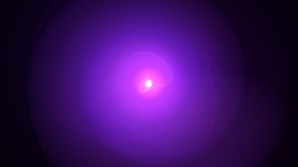 Abstract Purple Glowing Orb Representing Infinite Cosmic Energy and Mysterious Digital Depth in Outer Space ©  Solid Pixels