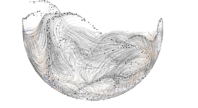 Detailed abstract visualization showcasing fluid dynamics and complex patterns