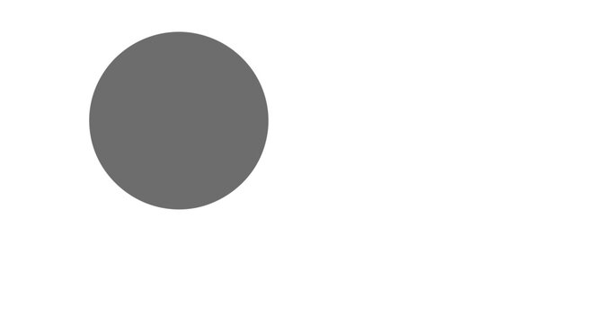 Grey circle shape on white background