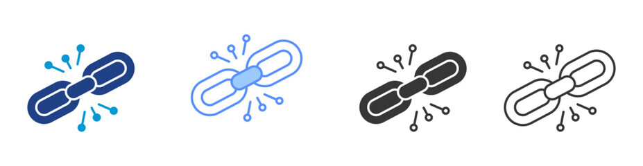 connection icon set multiple style collection  © Novary