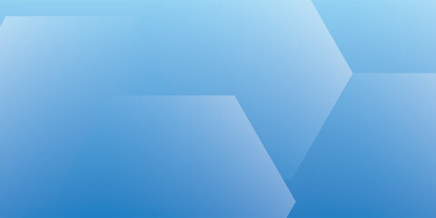 Fototapeta premium Abstract blue background with overlapping hexagons, modern light blue gradient geometric honeycomb pattern for technology eps10