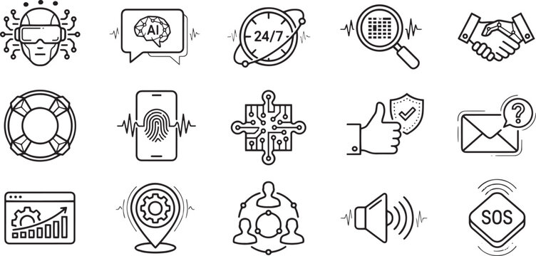 Universal Time and Calendar Icon Set Featuring Clocks Watches and Scheduling Symbols in Black Glyph Style