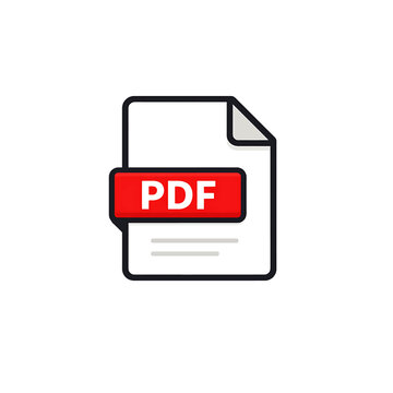 Minimalist PDF Document File Icon Design