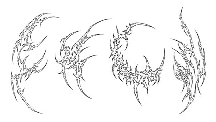Obraz premium Cybersigilism Tribal Tattoo Design