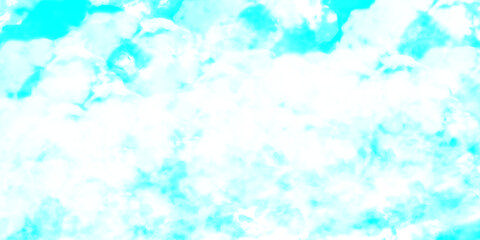 Fototapeta premium Light sky-blue watercolor background. We scraped grungy background Hand painted abstract soft sky-blue water Light blue watercolor paper texture background with color sky and clouds