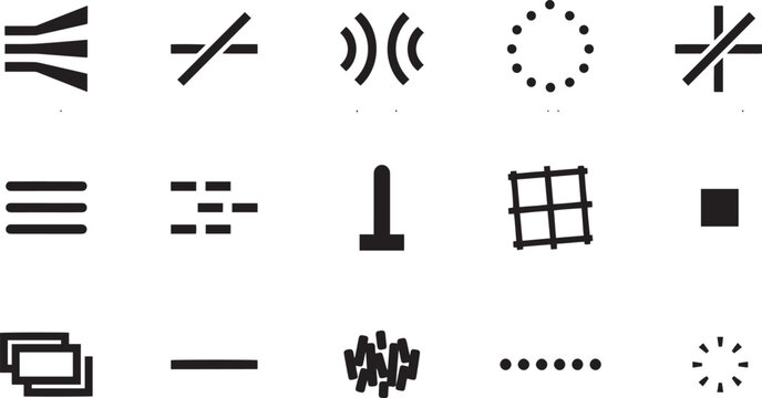 Comprehensive Science and Laboratory Icon Set Featuring Chemistry Biology Physics and Research Symbols in Black Glyph Style