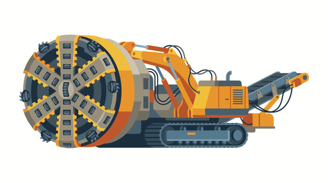 Large tunnel boring machine equipment.