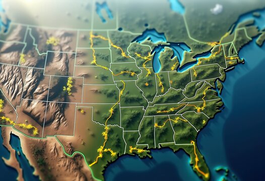 Map of Wildlife Corridor Highlighting Animal Migration Routes Protection Pathways Travel