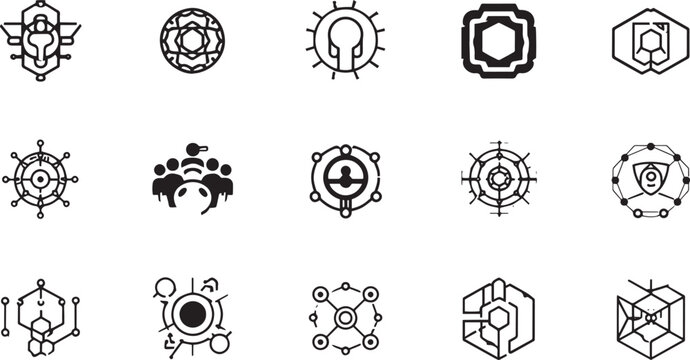 Eco-Friendly and Outdoors Icon Collection with Sustainability Trees Animals and Gardening Silhouettes for UI UX Design