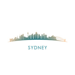 Fototapeta premium Sydney skyline silhouette. Vector design colorful illustration
