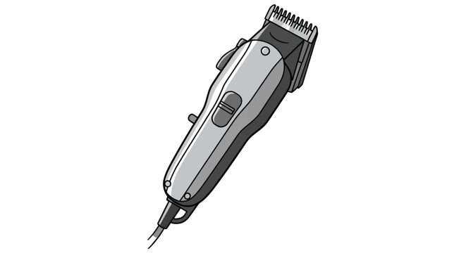 Hair clippers illustration professional barber tool for grooming and styling