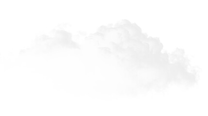 Cloud drifting on a transparent background during daylight hours with soft edges and varying shapes © Liubov