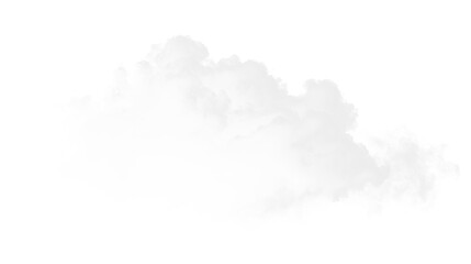 Cloud drifting across a bright sky on a transparent background in daylight with no other elements © Liubov
