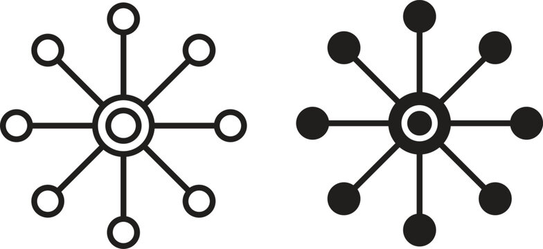 Multichannel icon collection. Minimal icon and symbol
