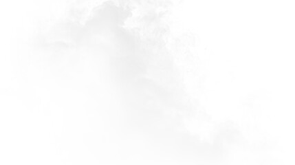 Cloud formations drift across the clear sky during the day in a scene captured with a transparent background © Liubov