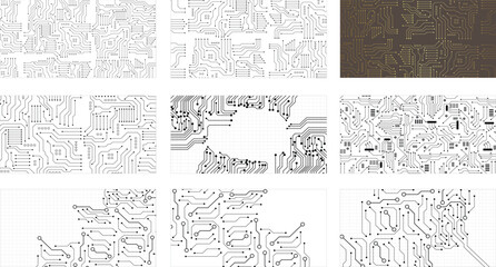 Obraz premium Circuit board design background vector illustration eps 10. Abstract technology background 