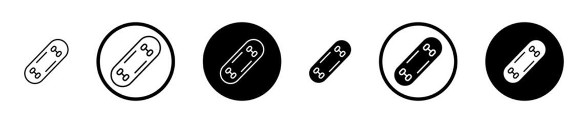 Skateboard icon, template for graphic or web design. vector illustration © naba