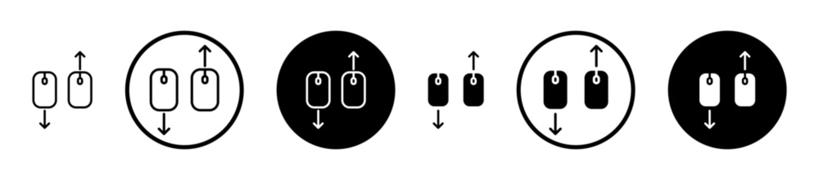 Scroll down up icon, template for graphic or web design. vector illustration