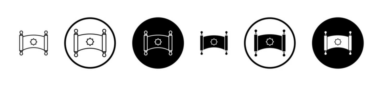 Scroll Torah icon, template for graphic or web design. vector illustration