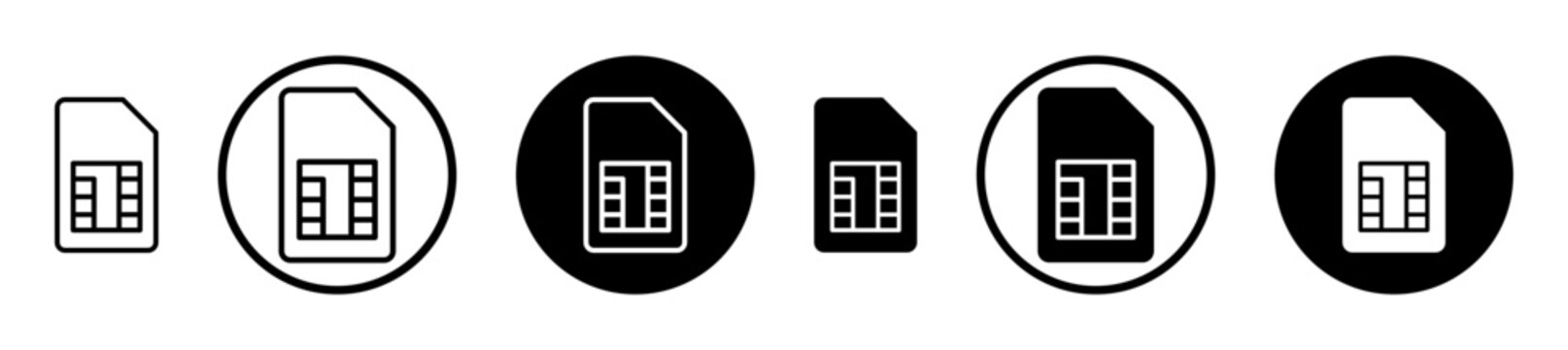 Sim card icon, template for graphic or web design. vector illustration