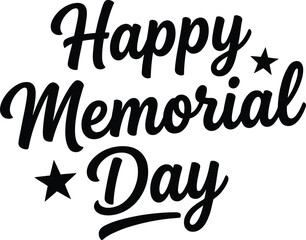 Naklejka premium Happy memorial day greeting with patriotic stars