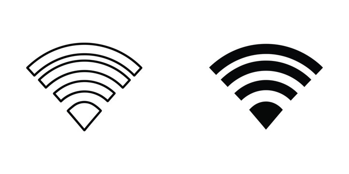 Wifi signal strength icons with different bar levels