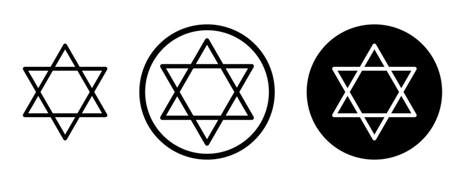 Star of David icon, template for graphic or web design. vector illustration
