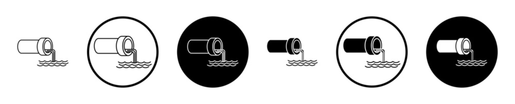 Wastewater icon, template for graphic or web design. vector illustration
