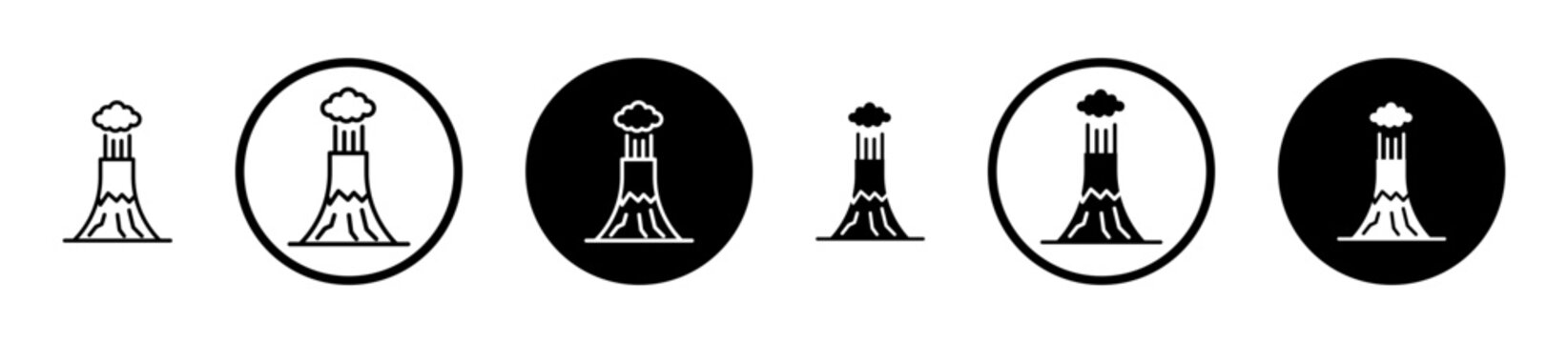 Volcano icon, template for graphic or web design. vector illustration