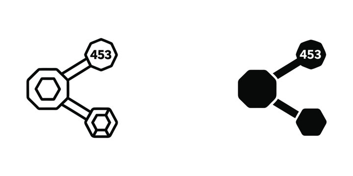 Minimalist chemical structure diagram with numbered ring illustration