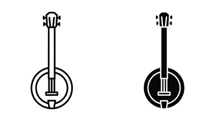 Minimalist violin and cello music instrument icons © MDSAHIDUL