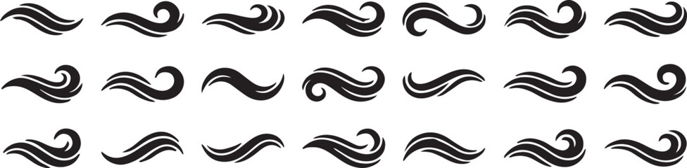 Obraz premium Collection of 15 unique swirl design elements