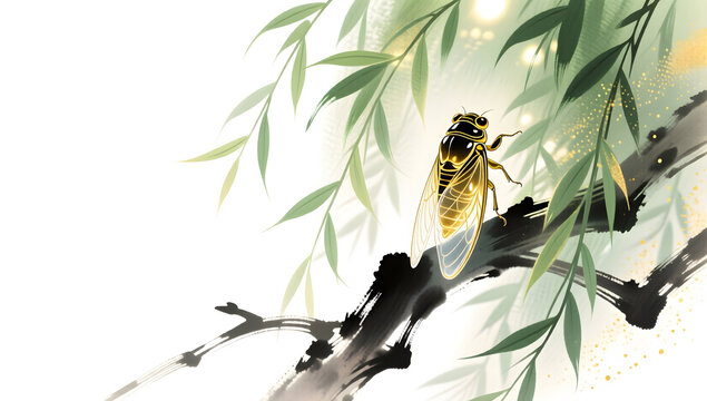 Early Summer Cicadas: Oriental Aesthetic Tranquility