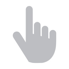 Obraz premium Cursor symbol featuring a solid hand icon with a pointing index finger illustrates a common digital navigation command.