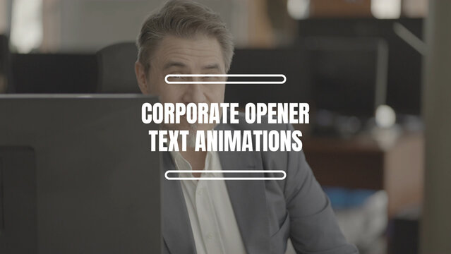 Corporate Opener Text Animations