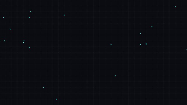 Digital grid background with traversing data packets