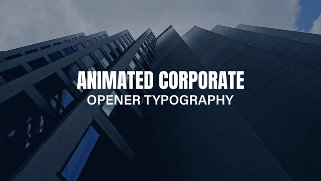 Animated Corporate Opener Typography