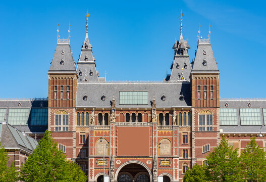 Rijksmuseum - National museum of Netherlands on Museum square in Amsterdam