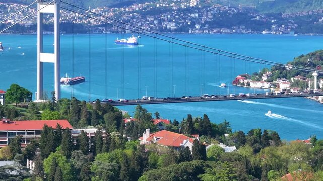 Luxury Neighborhood in Istanbul, Bebek Beach and Bebek Marina Drone Video, Besiktas Istanbul, Turkiye (Turkey)