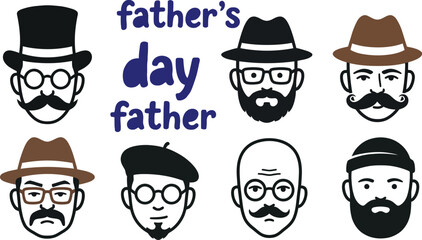 Father's Day Character Avatars and Text © Tonmoy Hasan