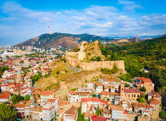 Tbilisi old town aerial panoramic view © saiko3p