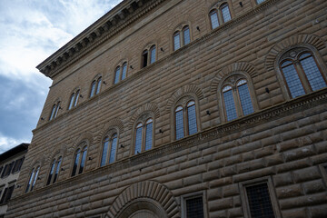 Obraz premium Rusticated stone facade of Palazzo Medici Riccardi